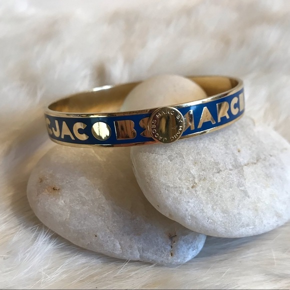 Marc Jacobs Bracelet Blue Enamel & Gold Bangle